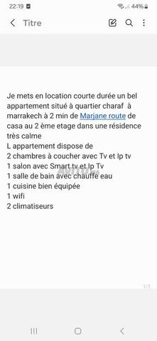 appartement meublé à louer par jour - 2