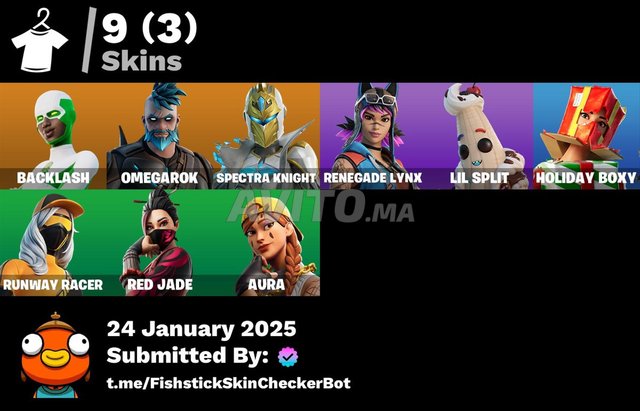 account fortnite 9 SKINS Omegarok  Backlash  Aura 