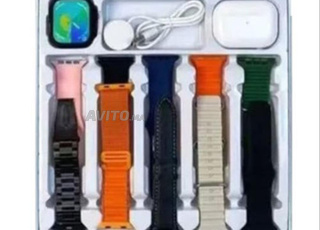 PACK SMART WATCH, ECOUTEURS BLEUTOOTH,10 BRACELET