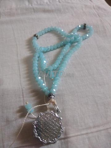 تسبيح كريسطال ديال 99 حبة مع  آية الكرسي منقوشة 