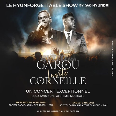 CONCERT GAROU et Corneille - 30 Avril 2025 - Rabat