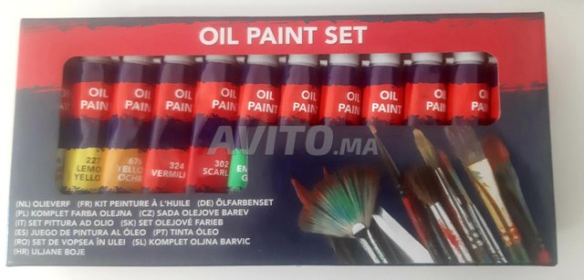 Kit Peinture À L'HUILE  12 couleurs 12 ml