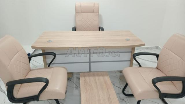 Pack bureau avec chaise en 2 couleurs 