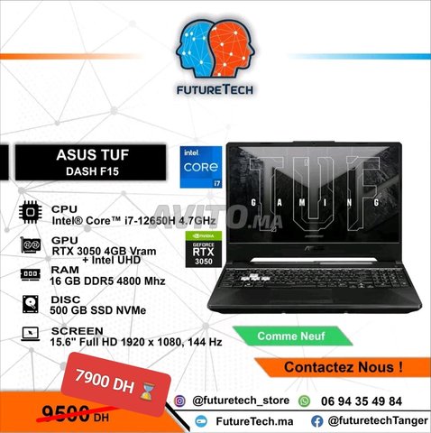 Asus TuF i7 12éme RTX 3050