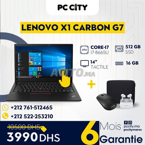 LENOVO	X1 CARBON G7  8G CORE I7 8E 16GO 512 SSD 