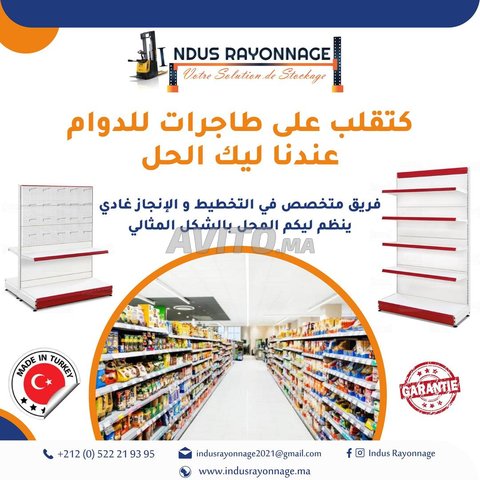 Rayonnage gondole supermarché 