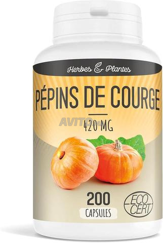 Pépins de Courge Bio - 200 Capsules 420 mg