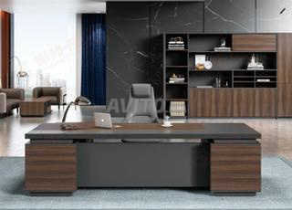 Bureau président avec retour et caisson EN STOCK