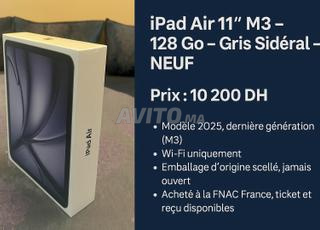 iPad Air 11″ M3 (2025) – 128 Go – Gris Sidéral