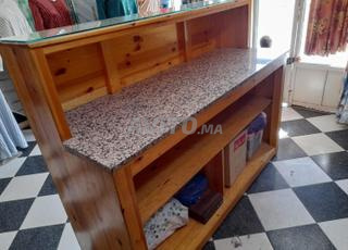 Comptoir en bois pour snack /  كونتوار ديال العود 