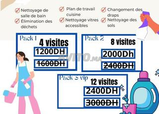 Forfait de ménage à domicile 