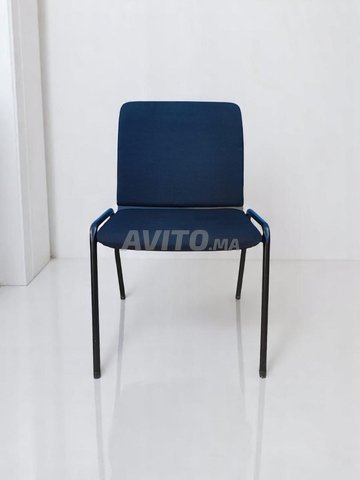 Chaise Haworth de Réunion ou Accueil - Tissu Noir