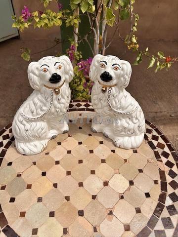 Paire de chiens Staffordshire anciens - Figurines