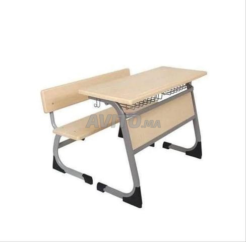طاولات مدرسية بمقعد أو مقعدين – جاهزة للتوصيل