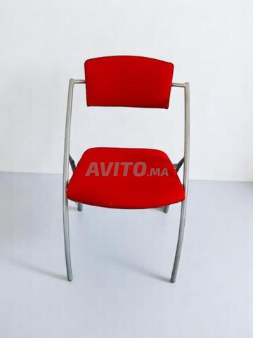  Chaise visiteur accueil promo rouge - 2
