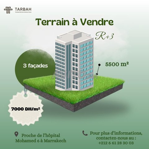 Terrain R3 proche de l'hôpital Mohamed 6
