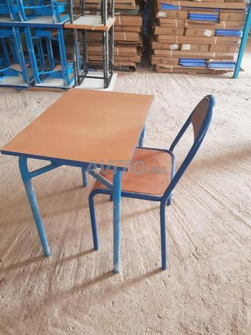 Table individuelle scolaire avec casier métallique