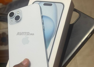 iphone 15 plus bleu ciel 100 🔋 128 Gbs 