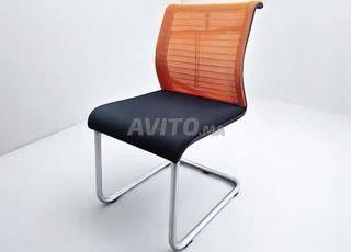 كرسي زائر Steelcase Reply - زحافة - شبكة برتقالي