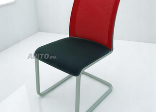 Chaise visiteur Steelcase reply luge rouge