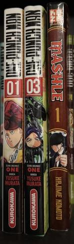 manga one punch man tome 1 et 3 ainsi que mashle 