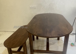 Table en bois avec Banc