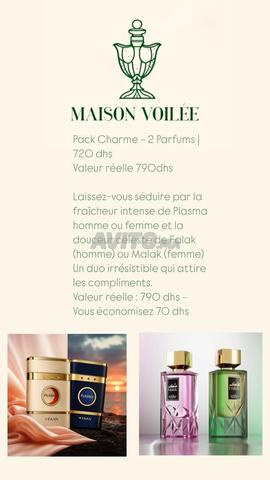 Pack 2 parfums femme et homme parfum de luxe 