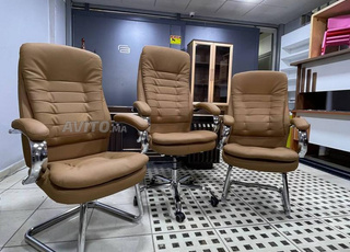 Fauteuil direction cuir camel – confort 