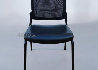 Chaise visiteur Klöber Veo mesh assise cuir