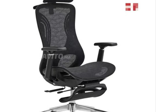 Chaise en tissu avec accoudoirs réglable \têtière 