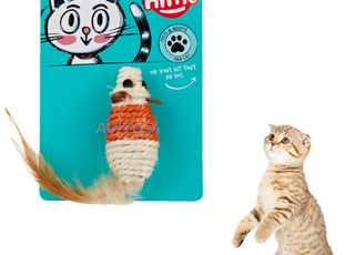 Souris à plume en sisal