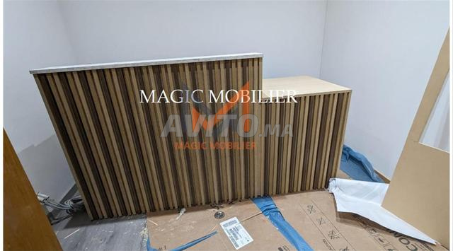 comptoir d'accueil avec caisson a 3 tiroirs mobile - 2