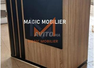 comptoir d'accueil avec caisson a 3 tiroirs mobile