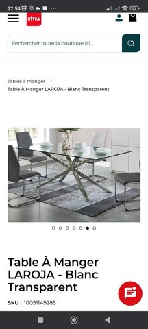 Table à manger avec 4 chaises 