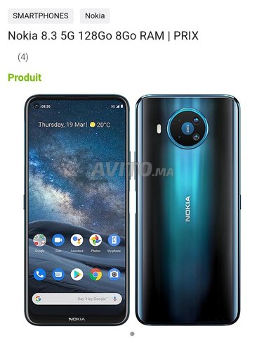 Nokia 8.3 5G 128GB o 8GORam o Caméra 64MP