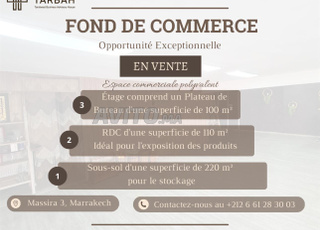 Fond de commerce en vente à massira 3 Marrakech