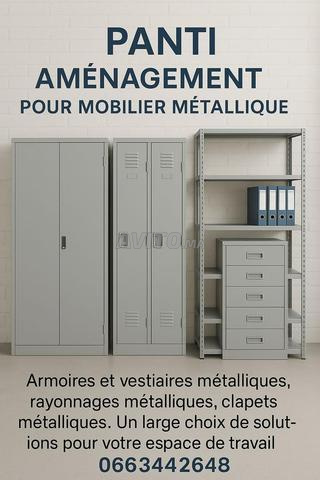 Armoire métallique a deux porte battante rangement