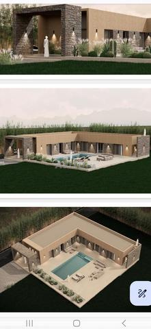 Villa plein pied avec piscine sur terrain de 8000