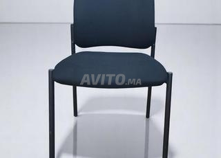 Ensemble 3 chaises visiteur noir empilable promo