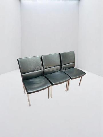 Ensemble 3 fauteuils en cuir Sicame Office promo
