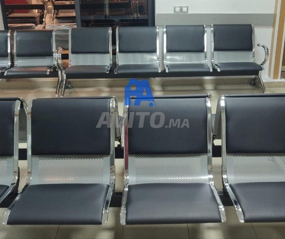 Banquette chromé ET cuir 3 places 4\5 dispo
