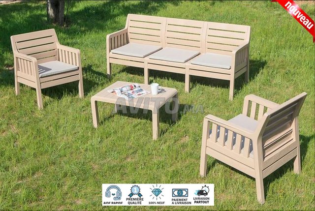 Mobilier De Jardin Scrally 5 Places - Cappucino