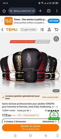 Boxing gloves à vendre (6,8,10,12,14)oz
