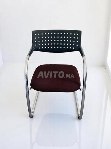 Fauteuil Vitra vis à vis luge visiteur inox marron - 2