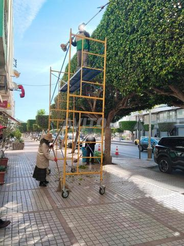 Structure échafaudage double étages 