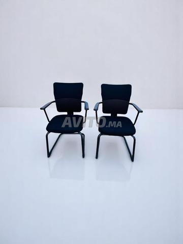 Lot 2 chaises steelcase lets'b tissu noir promo