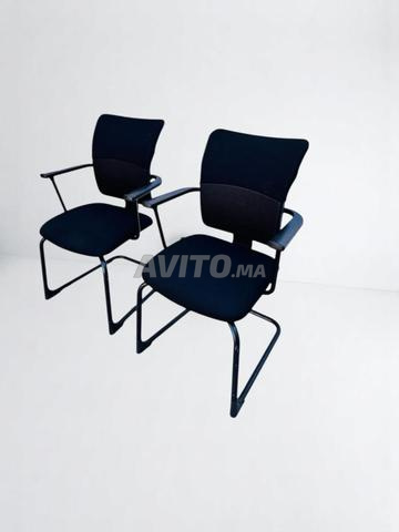 Lot 2 chaises steelcase lets'b tissu noir promo
