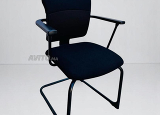 Lot 2 chaises steelcase lets'b tissu noir promo