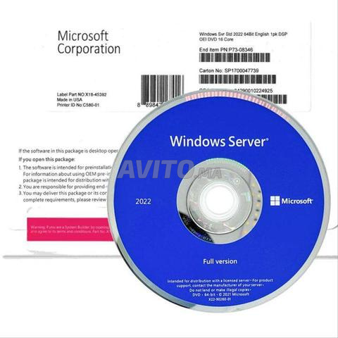 Win Server 2022 Std 16C FR DSP OEI DVD 64Bit