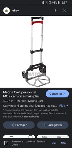 Chariot pliable trnsport 